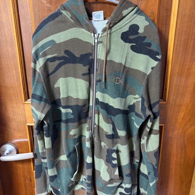 빈티지 챔피온 와플 후드집업