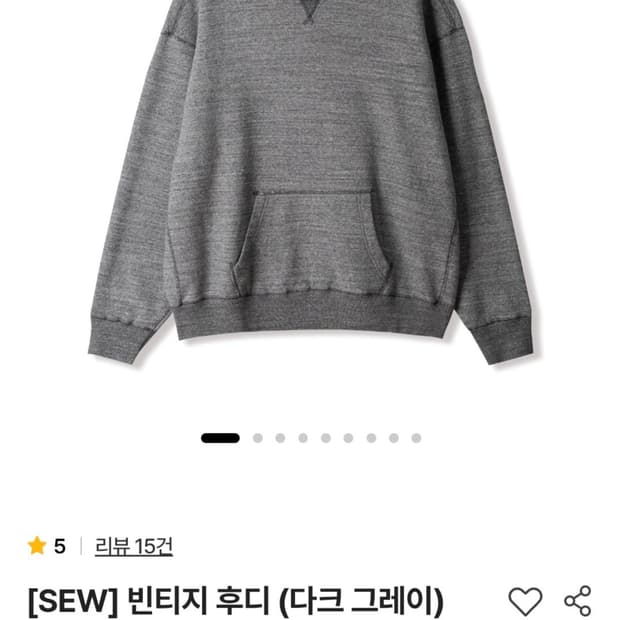 SEW 빈티지 후디 (다크 그레이)