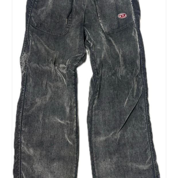 D 마티언스 트랙 데님 스웻 팬츠 - 라이트 그레이 / A03924068