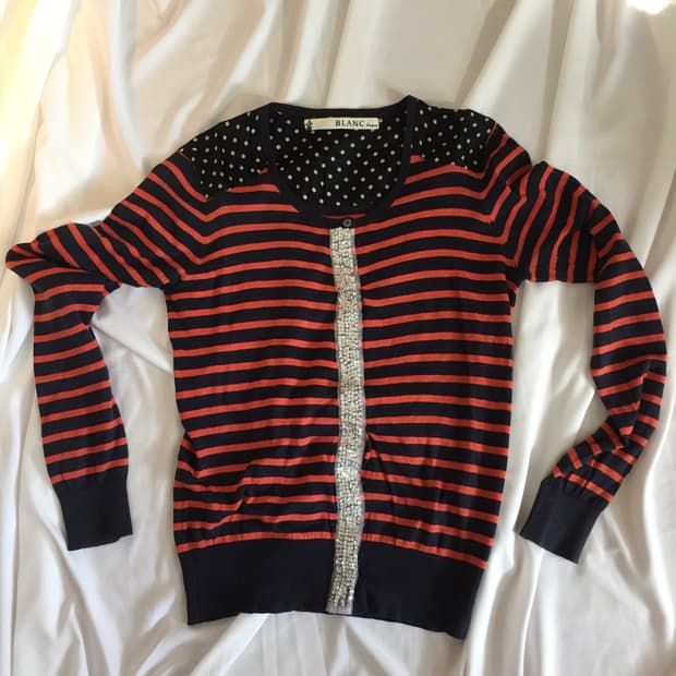 별 스트라이프 가디건