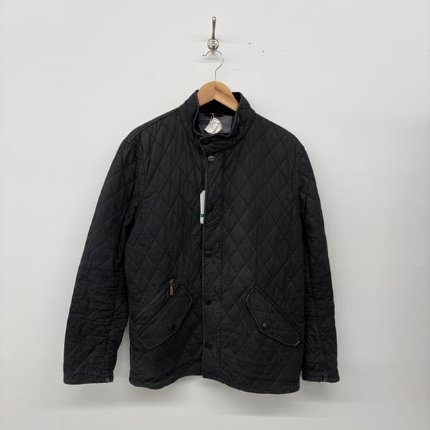 바버 블랙 퀼팅 자켓 남성L