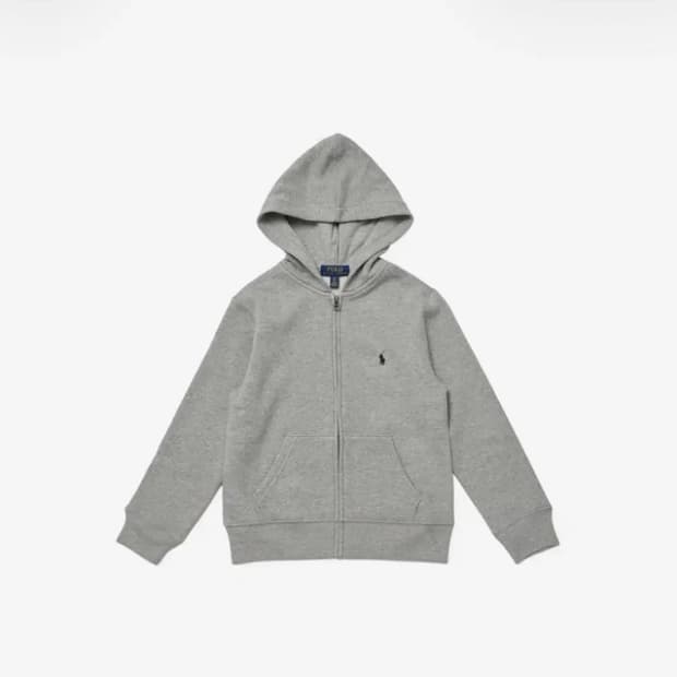 (차일드) 폴로 랄프 로렌 코튼 플리스 후드 그레이 XL
