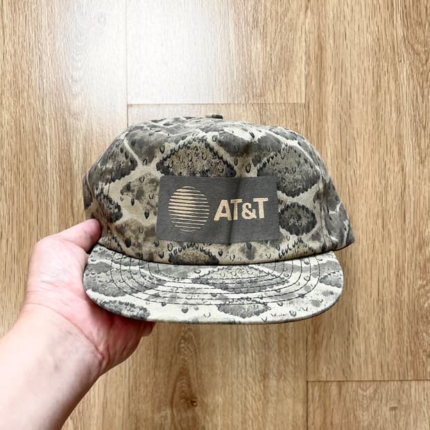 국내 유일 80s Made USA at&t 패턴 빈티지 볼캡 모자