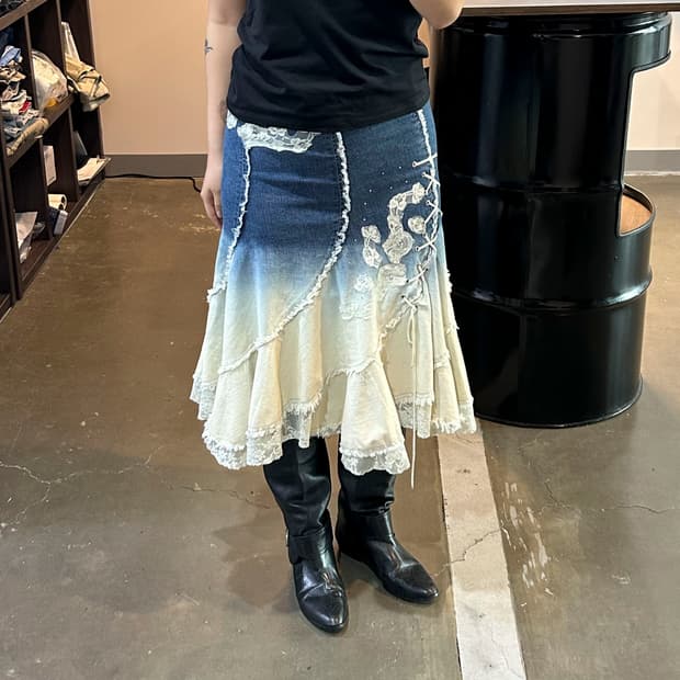 페어리 레이스 아일렛  미디스커트