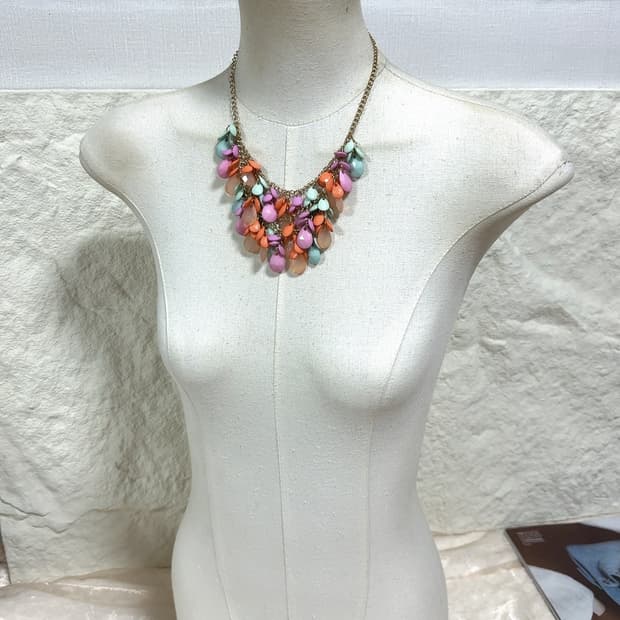 빈티지 레이어드 오리엔탈  쿠바체인 목걸이