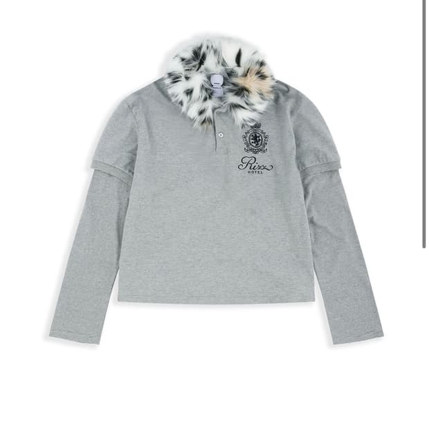 Protocol Index 레이어드 폴로 셔츠 그레이 1사이즈