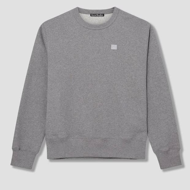 아크네 스튜디오 크루넥 스웨터 라이트 그레이 멜란지