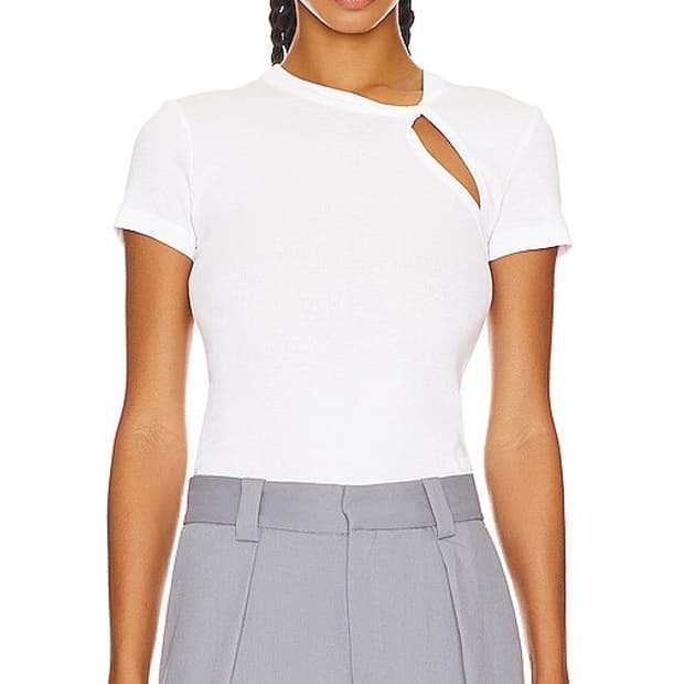 헬무트랭 컷아웃 티셔츠 L