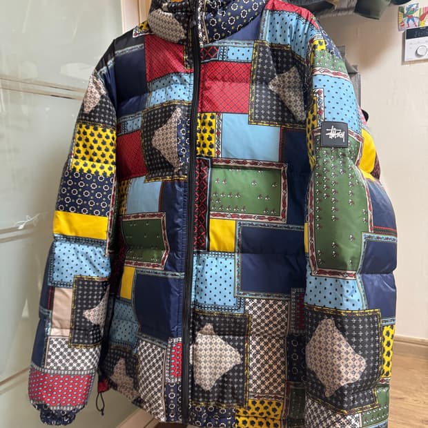 [L]스투시 패치워크 다운패딩