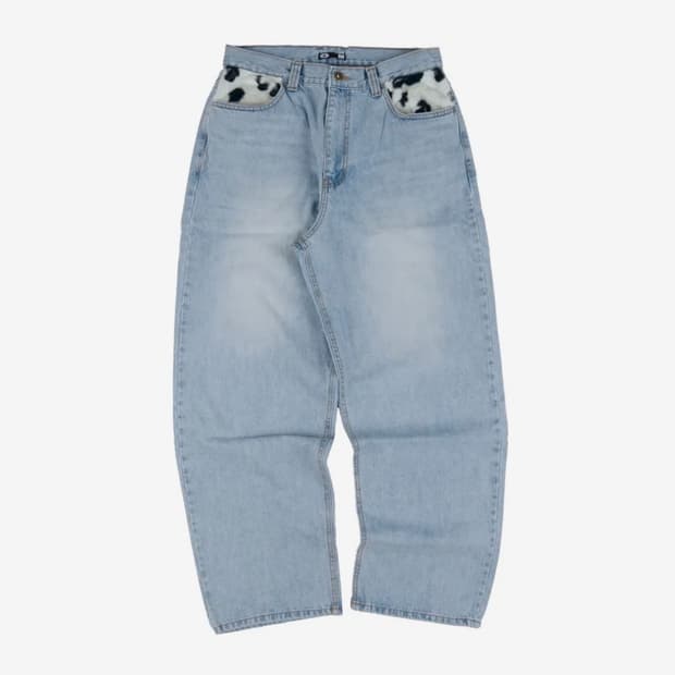 이알티알 Cow Star Denim Pants 라이트 블루