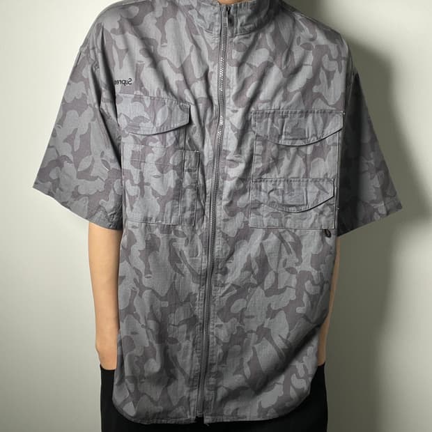 supreme 슈프림 카모플라쥬 반팔 셔츠 자켓 XL