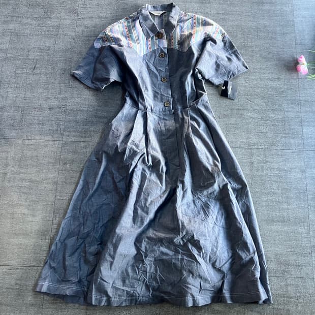 일본빈티지 Xinniang 올드스쿨아메카지할메카지 웨스턴원피스