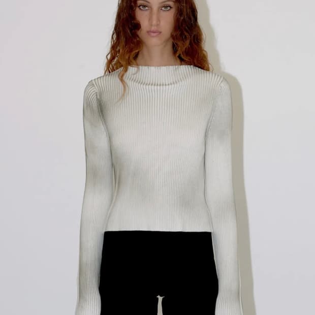 다이애그널 Spray Dyeing Kint ivory