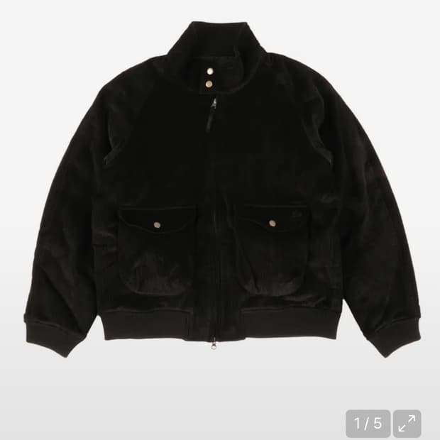 이알티알 코듀로이 Harrington 자켓 블랙