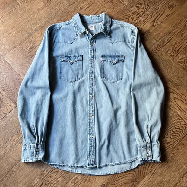 [L]리바이스 버튼다운 웨스턴 데님 셔츠