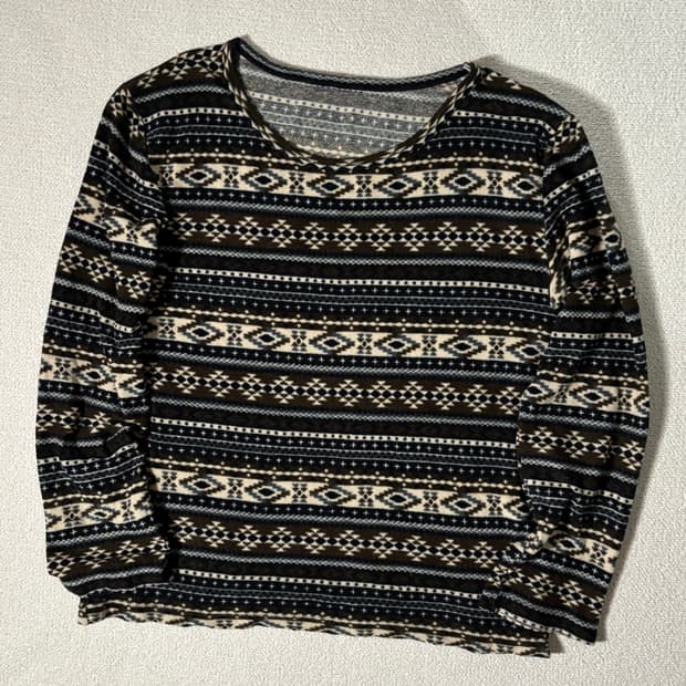 일본빈티지 노르딕 패턴 이너 탑