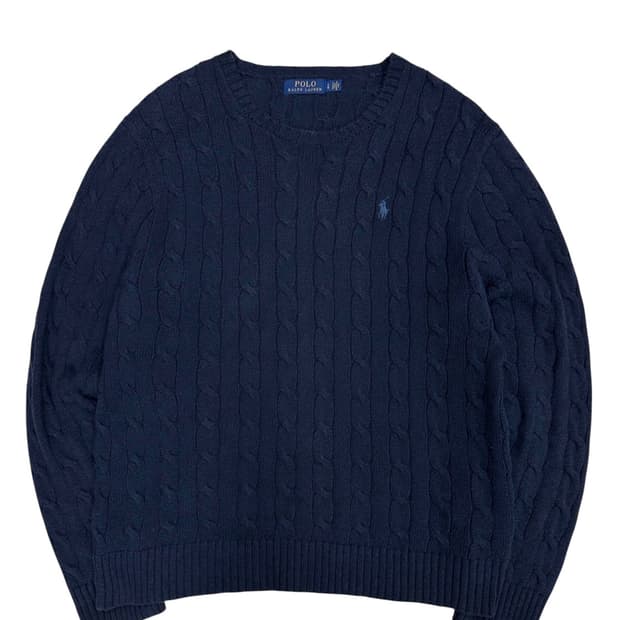 폴로 꽈배기니트 네이비 (L) 