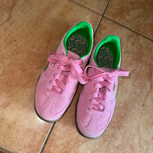 푸마 팔레르모 스페셜 핑크/그린 225