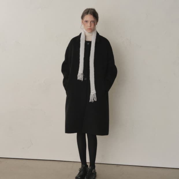 오로 닛트 오버핏 울코트