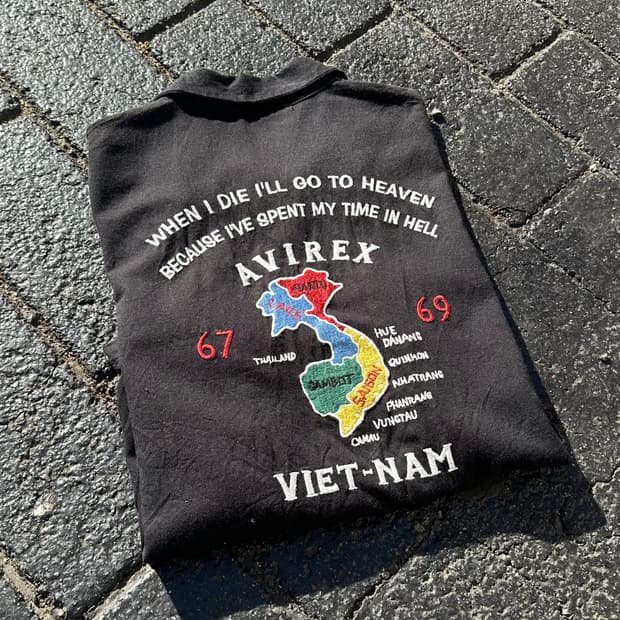 Avirex Viet-nam war detail camp shirt