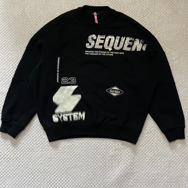 SYSTEM HOMME 시스템옴므 23FW 오버핏 맨투맨(클리닝O)