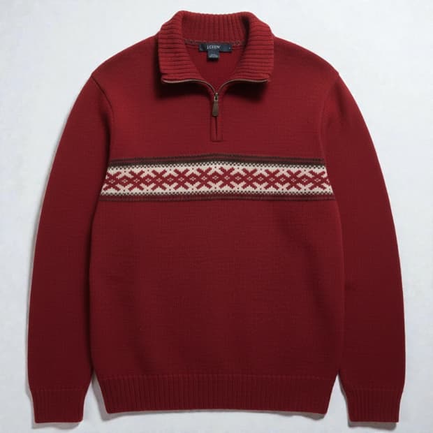 100)jcrew 제이크루 램스울 하프집업 니트