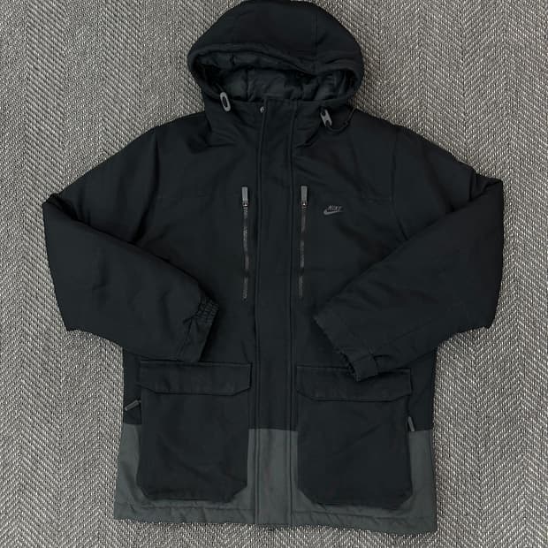 나이키 블랙 구스 다운 파카