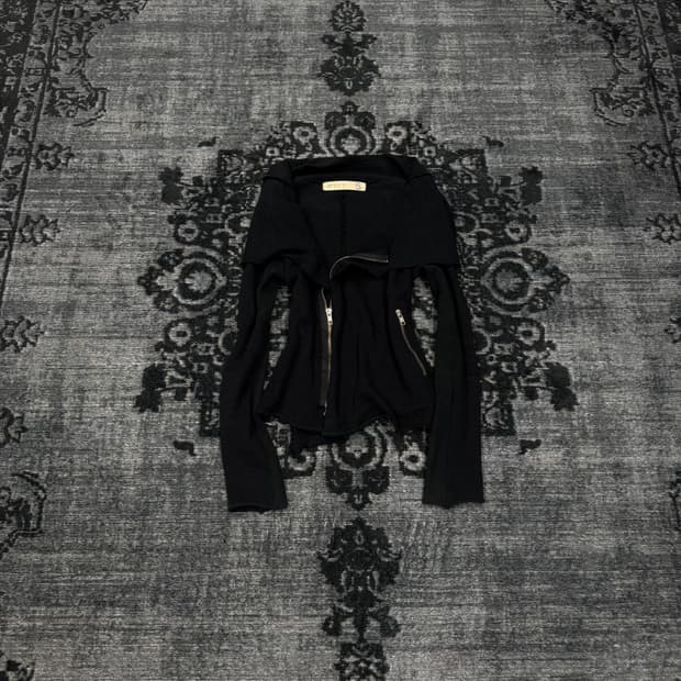 Unknown asymmetric rider sweat zip up