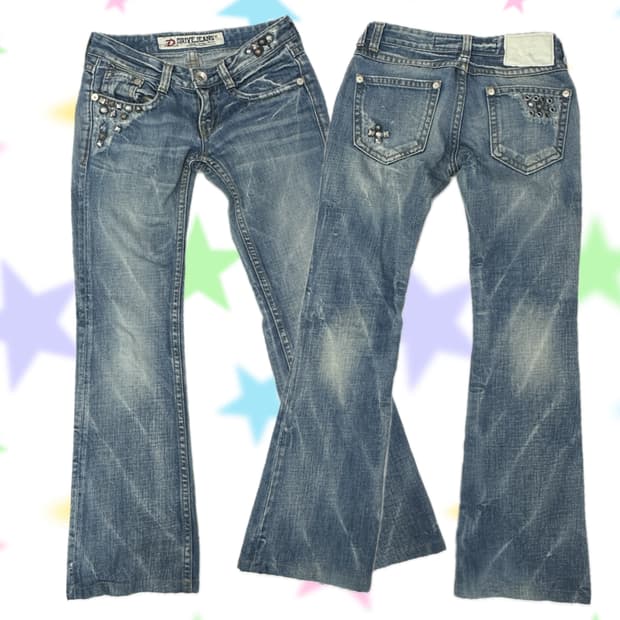 ⛓️DRIVE JEANS 쇠맛 워싱 부츠컷 데님팬츠⛓️펑크 보헤미안