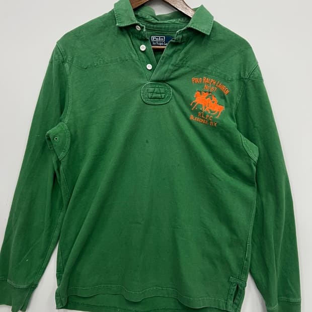 폴로 빅로고 녹색 카라티