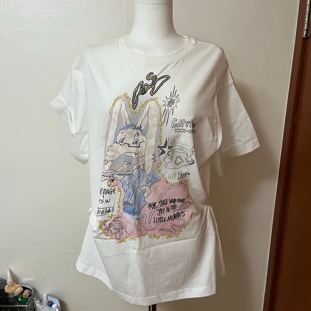 Rabbit Ruched Top / WHITE