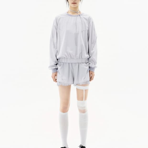 오호스 리버시블 트랙 숏츠 / 블루 그레이