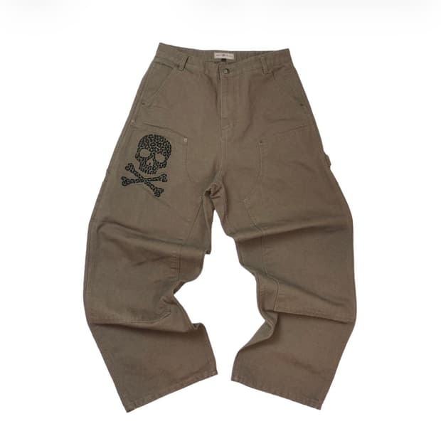 아오이로 더 데스 오브 크롬 더블 니 팬츠 모카 브라운