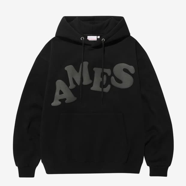 BIG TYPO HOODIE BLACK(M)