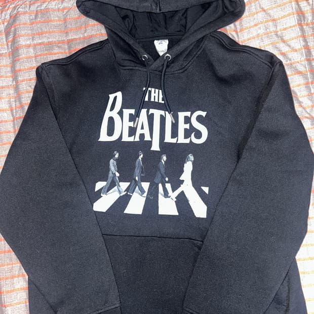 펑크 빈티지 존 레논 비틀즈 애비로드 블랙 후드티