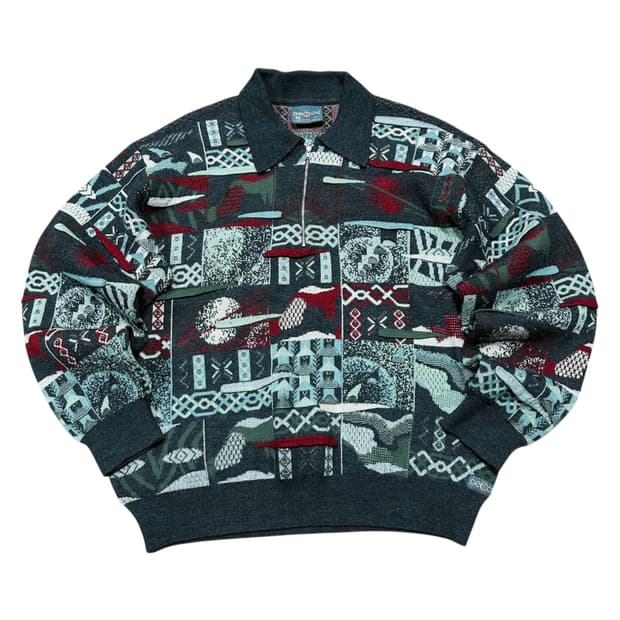 ✨ (바배) 게쿠 울100 반집업 니트 