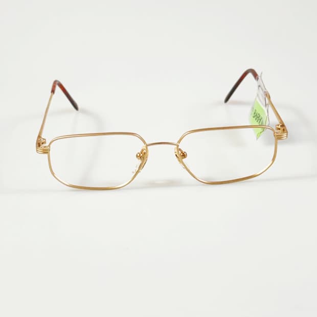 90s BARHOMAN 골드 슬림 스퀘어 메탈 빈티지 안경