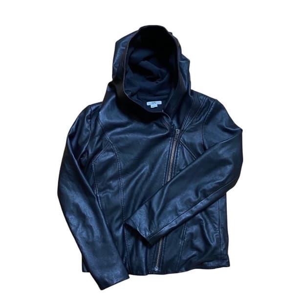 Asymmetric Zip Leather Jacket
