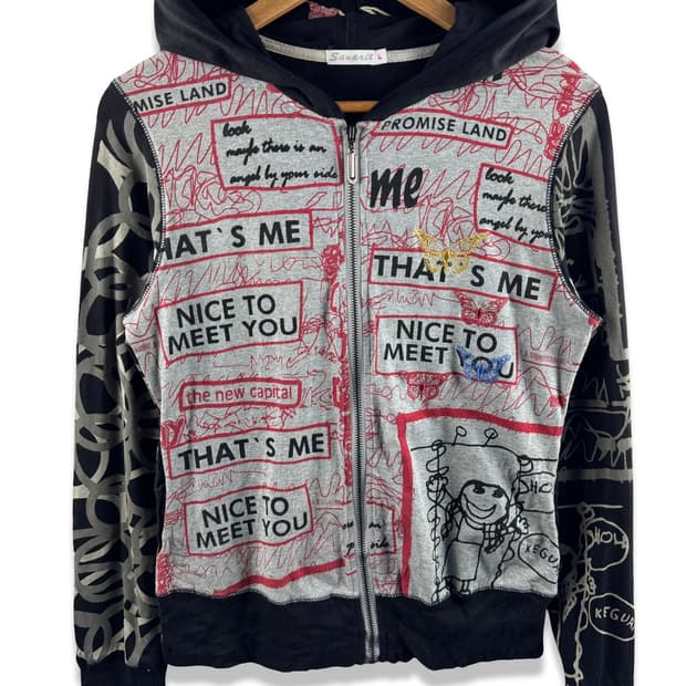 JPN 키치 스케치 그래픽 후드집업2719