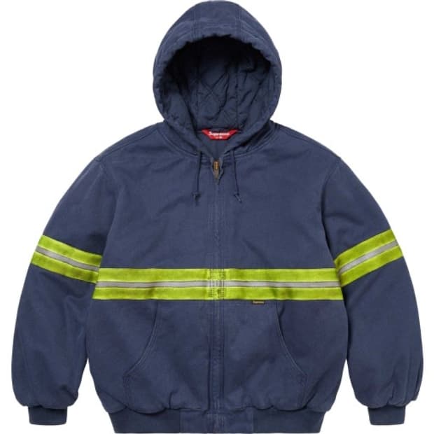 [S] 슈프림 24FW 리플렉티브 스트라이프 후드 워크자켓