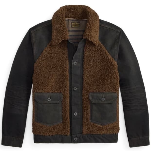 RRL 그리즐리 데님 캔버스 자켓 (M)