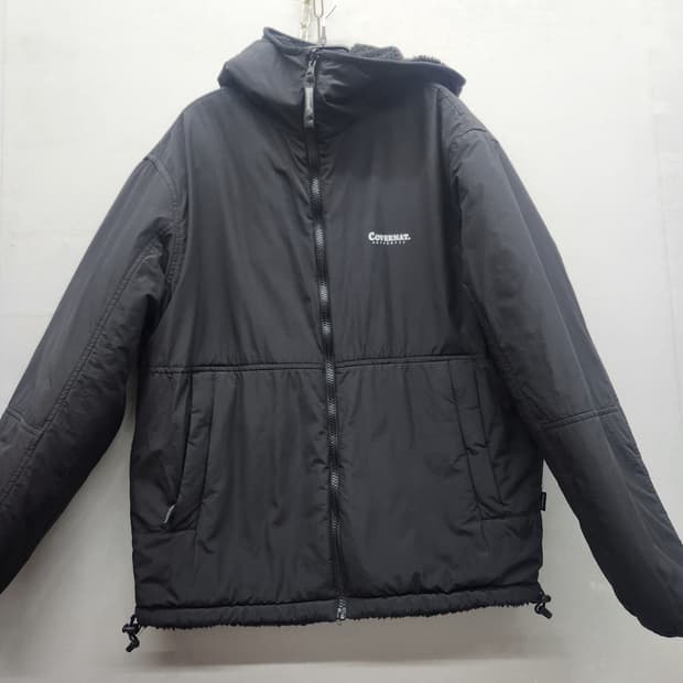 커버낫 빅로고 스트링 후리스/점퍼 후드집업M(L~XL) 남여공용