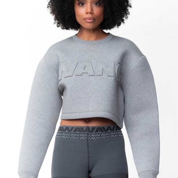 (s) 알렉산더왕 코듀로이 모크넥 크롭 맨투맨