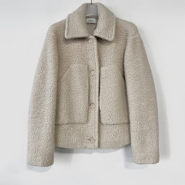 래트바이티 울 캐시미어 시어링 자켓