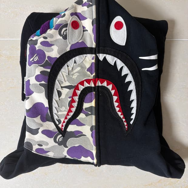 Bape 베이프 NYC 10주년 샤크 후드 블랙