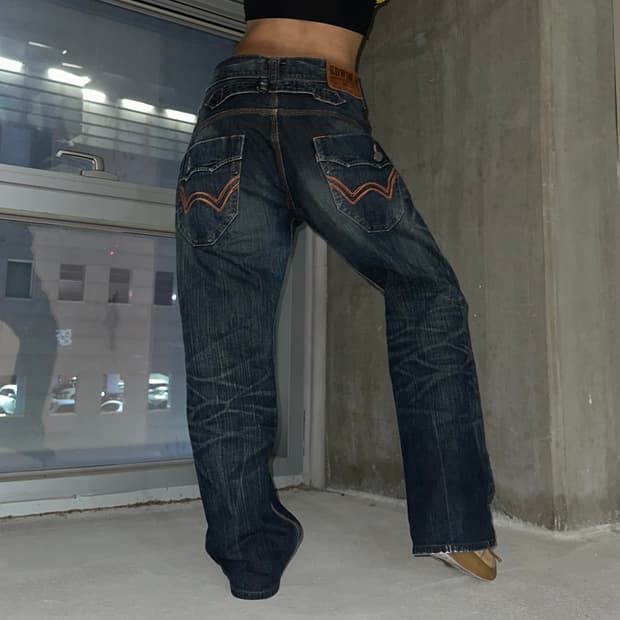 Edwin western buckle denim pants