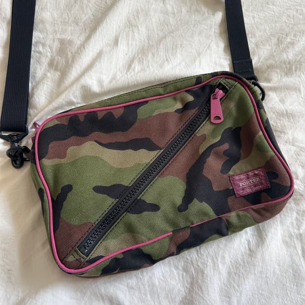 Porter Girl Pink Camo Shoulder Bag