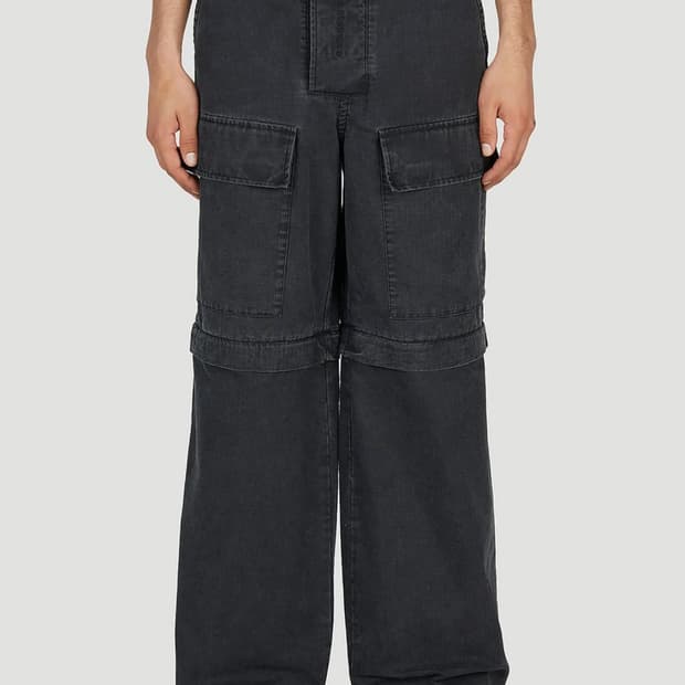 아크네 스튜디오 컨버터블 카고 워싱 진