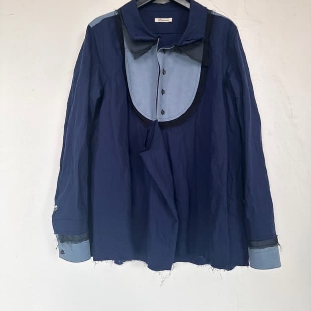 [M] Moseori fold over layerd shirt 