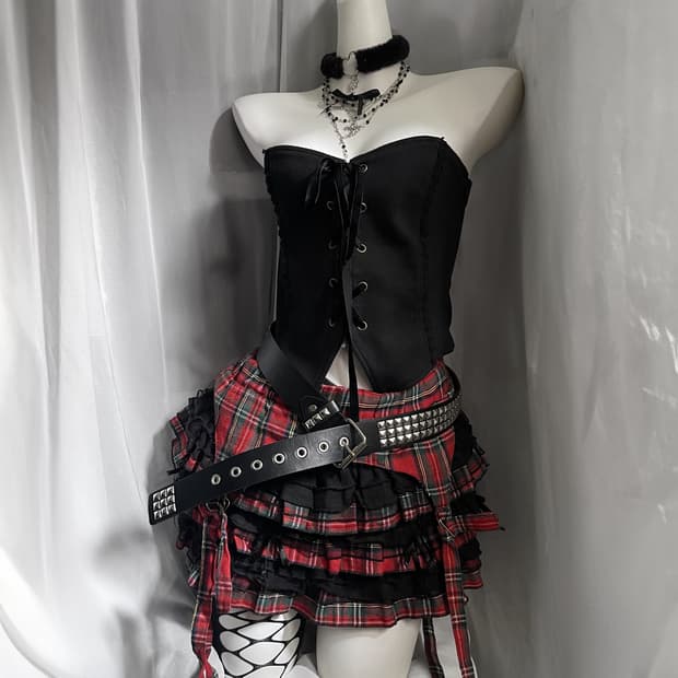 Drug honey skirt 드럭허니 펑크 스커트